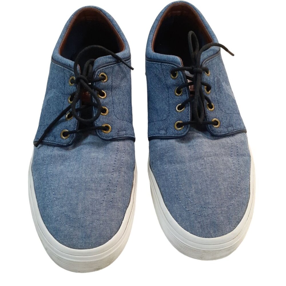Polo Ralph Lauren Mens Faxon Low Top Lace Up Sneaker Shoes Blue Size 12D